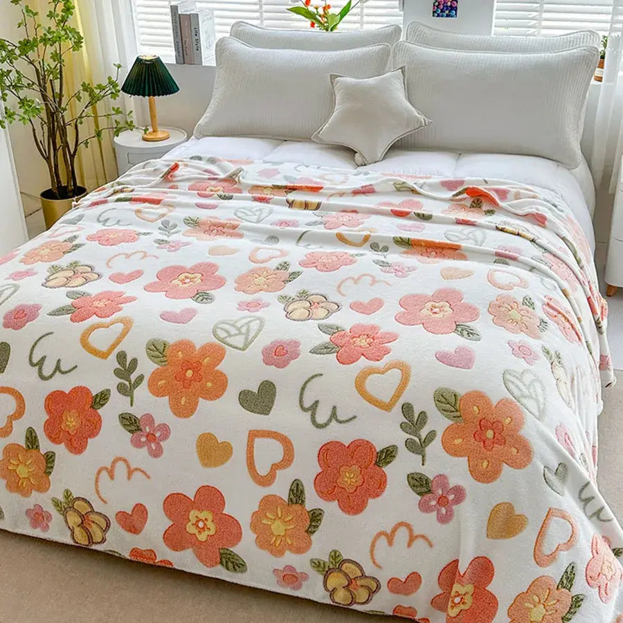 New Thick And Warm Farley Fleece Blanket - Ultra-Soft Napping Air-Conditioning Blanket - Multi-Functional Sofa Cover