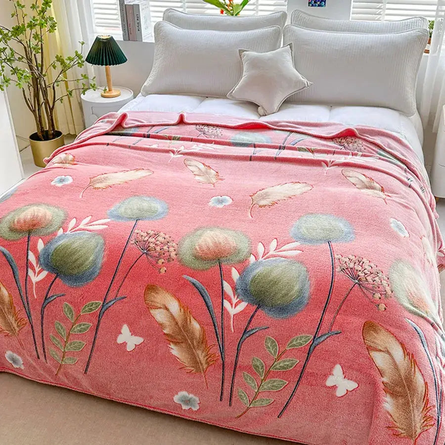 New Thick And Warm Farley Fleece Blanket - Ultra-Soft Napping Air-Conditioning Blanket - Multi-Functional Sofa Cover